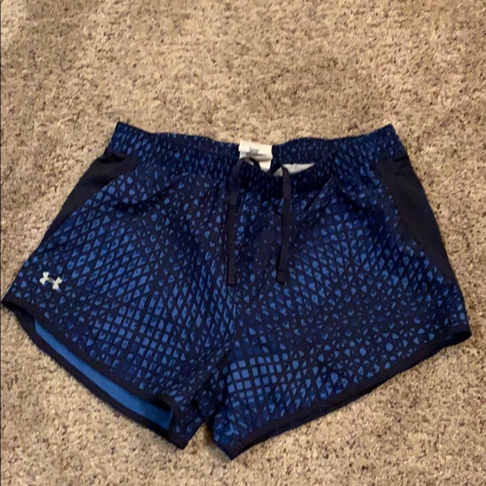 Blue running shorts